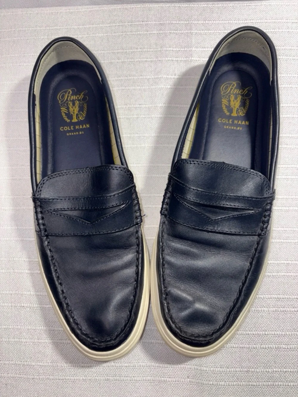 Cole Haan Pinch Lobster Penny Loafers Navy Leather Sneaker 10.5
